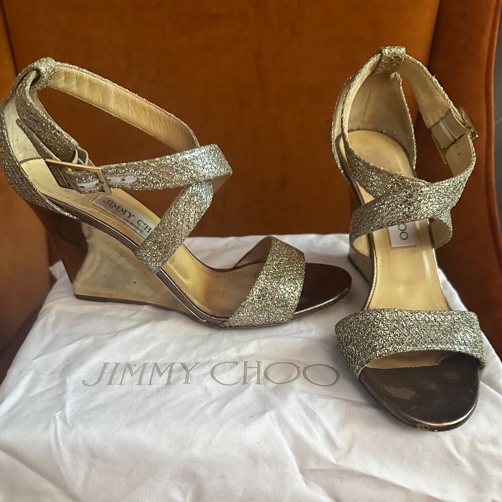 Jimmy Choo Fearne Crisscross Wedge